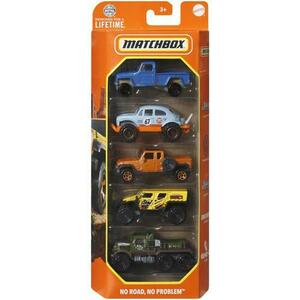 Set 5 masinute Matchbox MBX, No Road No Problem, scara 1: 64 imagine