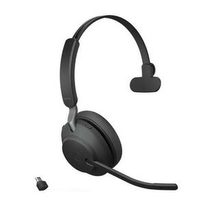 Casti cu microfon Jabra Evolve2 65 UC Mono, Bluetooth, USB Type-C, fara statie de incarcare (Negru) imagine