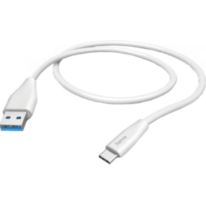 Cablu date HAMA 201596, USB-A - USB-C, 1.5m (Alb) imagine
