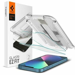 Folie de protectie Ecran Spigen EZ FIT pentru Apple iPhone 14 / 13 Pro / 13, Sticla Securizata, Full Glue, Set 2 bucati imagine