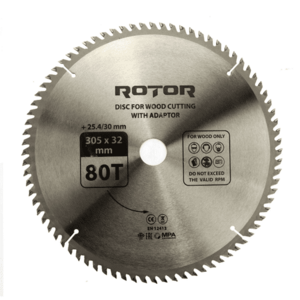 Disc taiat lemn ROTOR 305x32/30/25.4mm cu adaptor 80T imagine