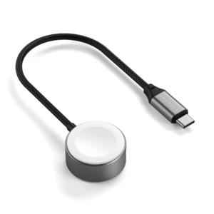 Cablu de incarcare magnetic Satechi ST-QCAWM pentru Apple Watch Seria 1-10, Watch Ultra si Ultra 2, Fast-Charge (Gri) imagine