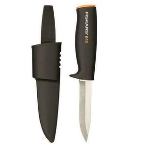 Cutit utilitar cu teaca Fiskars K40, 225 mm, 70 g (Negru/Inox) imagine