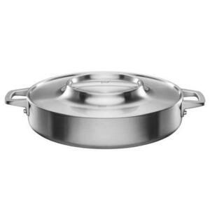 Cratita cu capac, din otel inoxidabil, antiaderenta, Fiskars Norden, 28 cm (Inox) imagine