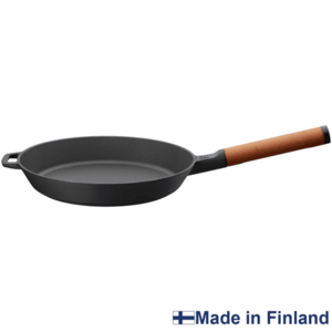 Tigaie din fonta, antiaderenta, Fiskars Norden, 24 cm (Negru/Maro) imagine