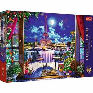 Puzzle Trefl Premium Plus - Tea Time, Parisul In Lumina Lunii, 1000 piese imagine