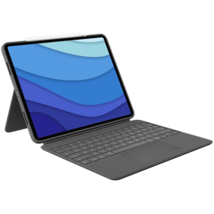Husa cu tastatura Logitech Combo Touch pentru iPad Pro 12.9-inch (5th generation), Layout US International (Gri) imagine