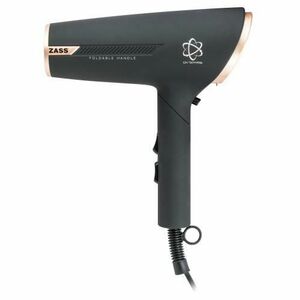 Uscator de par ZASS Rose Gold ZHD 20, 2200 W, 2 viteze, 3 trepte temperatura, Maner pliabil, Functie ionizare (Negru) imagine