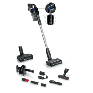 Aspirator vertical BOSCH Unlimited 9 BCS931BQC, Autonomie pana la 60 minute, 3 setari performanta, 18 V, Recipient 0.4 l (Negru) imagine