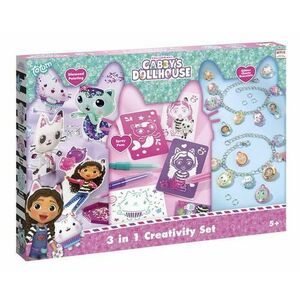 Set 3 in 1 Gabby's Dollhouse TOTUM Bratari, carioci de suflat & pictura cu diamante imagine