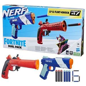 Blaster Nerf Fortnite Dual Pack - LP & Flint-Knock, 6 proiectile imagine