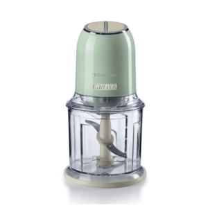 Tocator legume Ariete Vintage 438/04, Inox, 600ml, 400W, 2 viteze, 4 lame (Crem/Verde) imagine