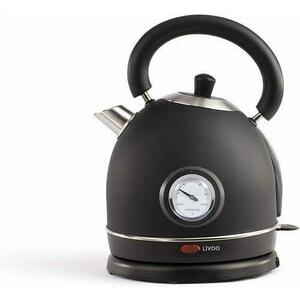 Fierbator de apa retro cu termometru DomoClip LIVOO DOD157S, 1800 W, 1.8 l (Negru) imagine
