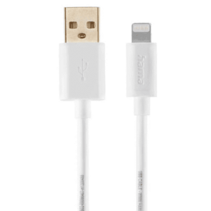 Cablu de date Hama 86407, USB-A - Lightning, 1.5 m (Alb) imagine