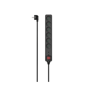 Prelungitor Hama R9223153, 6 prize, comutator, 1.4m (Negru) imagine