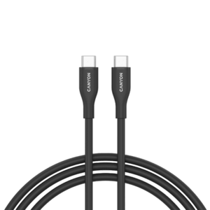 Cablu de date CANYON CNS-CC60SC10B, 60 W, USB Type-C, 1m (Negru) imagine