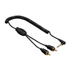 Cablu spiralat Hama Flexi-Slim, Jack 3.5mm - 2 x RCA, 0.75m imagine