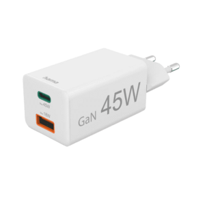 Incarcator retea Hama 201993, 1 x USB-A, 1 x USB-C, 18/45W (Alb) imagine