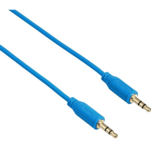 Cablu Audio Hama Flexi-Slim, jack 3.5 mm, 0.75 m (Albastru) imagine