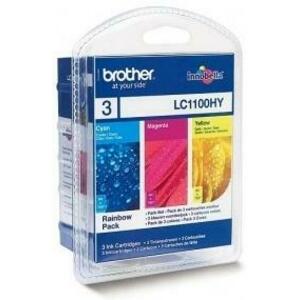 Cartus cerneala Brother LC1100HYRBWBP (Blister Rainbow Pack - Cyan, Magenta, Galben) imagine