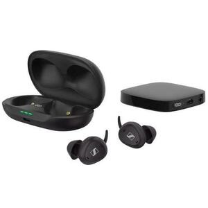 Casti True Wireless Sennheiser TV Clear Set, Bluetooth, Ambient Awaraness, Microfon (Negru) imagine