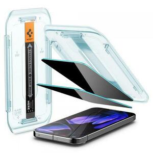 Folie de protectie Ecran Privacy Spigen EZ FIT pentru Google Pixel 9 / Pixel 9 Pro, Sticla Securizata, Full Glue, Set 2 bucati imagine