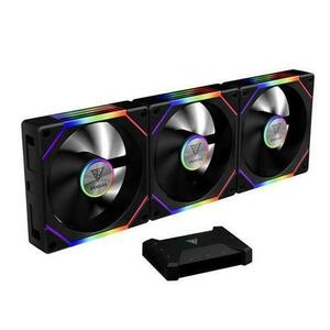Set 3 ventilatoare Gamdias Aeolus P2 1203U, 120mm, iluminare aRGB imagine