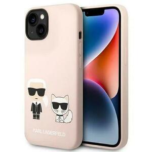 Protectie Spate Karl Lagerfeld Liquid Karl&Choupette MagSafe pentru Apple iPhone 14 Plus (Roz) imagine