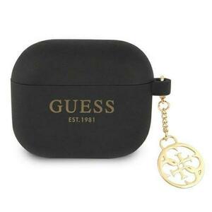 Husa de protectie Guess 4G Charms Silicone pentru AirPods 3, Negru imagine