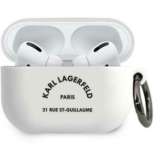 Husa de protectie Karl Lagerfeld Rue St Guillaume pentru Apple AirPods Pro, Alb imagine
