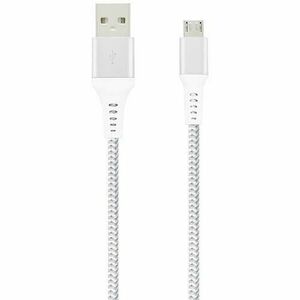 Cablu Date si Incarcare Lamtech, USB la MicroUSB, Incasabil, 2A, 2m, Argintiu imagine