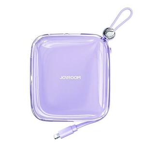 Acumulator extern Joyroom, Jelly Series, 10000mAh, 22.5W, 1xUSB, 1xUSB-C, Cablu Lightning incorporat (Violet) imagine