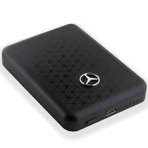 Acumulator extern wireless Mercedes, 3000mAh, 5W, Magsafe, 1xUSB-C, Indicator baterie (Negru) imagine