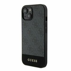 Husa de protectie Guess PU 4G Stripe MagSafe Case for iPhone 15 (Negru) imagine