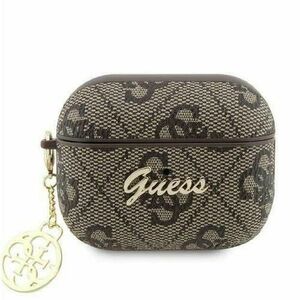 Husa de protectie Guess 4G Script Charms pentru AirPods Pro 2, Maro imagine