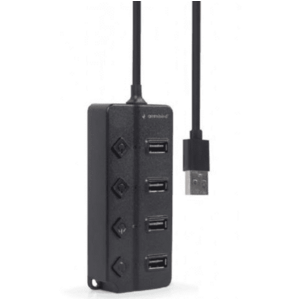 Hub USB Gembird UHB-U2P4P-01, 4x USB 2.0 (Negru) imagine
