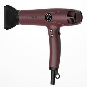 Uscator de par Tesla DRH500BBD, 2200 W, Functie Ionica, Display LED, 4 trepte temperatura (Visiniu) imagine