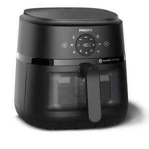Friteuza cu aer cald Philips Airfryer Seria 2000 NA230/00, Compact Digital, 1700 W, 6.2 l / 0.8 kg, Fereastra, 13-in-1 Functii de gatire, 9 programe presetate (Negru) imagine