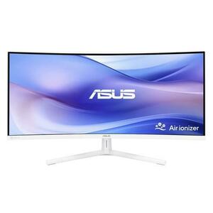 Monitor VA LED ASUS 34inch VU34WCIP-W, WQHD (3440 x 1440), HDMI, DisplayPort, Ecran curbat, Boxe, 100 Hz, 1 ms (Alb) imagine