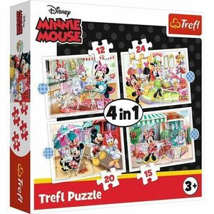 Puzzle Trefl 4 in 1 - Minnie Mouse, 12/15/20/24 piese imagine