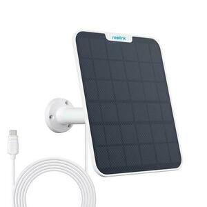 Panou solar pentru camere Reolink, cablu 4 m, mufa USB-C (Negru) imagine