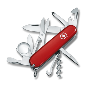 Briceag multifunctional Victorinox EXPLORER, 16 functii, include lupa si surubelnita Philips (Rosu) imagine