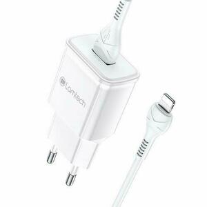Incarcator retea Lamtech 18W QC3.0, 1xUSB, Cablu Lightning 1m inclus, Alb imagine