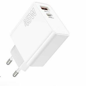 Incarcator retea Lamtech QC3.0 PD 45W, 1xUSB, 1xUSB Type-C, Alb imagine