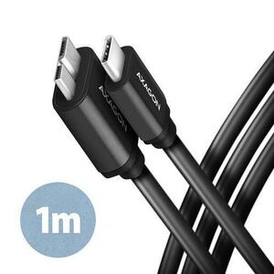 Cablu de date Axagon BUMM3-CM10AB, Micro-B USB la USB-C 3.2 Gen 1, 1m (Negru) imagine