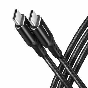 Cablu de date Axagon HQ, USB -C / USB-C, 3A, 100cm, Negru imagine