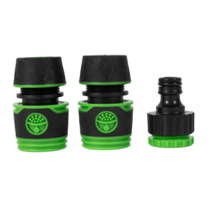 Set 3 conectori furtun Micul Fermier MF-IR3010-G01, 1/2inch (Verde/Negru) imagine