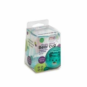 Pahar pentru copii cu design interior Melii Ursulet, 145 ml, Albastru imagine
