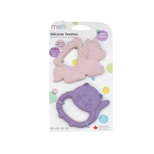 Set 2 jucarii pentru dentitie Melii Unicorn si pisoi imagine