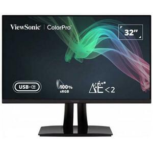 Monitor IPS LED VIEWSONIC 31.5inch VP3256-4K, Ultra HD (3840 x 2160), HDMI, DisplayPort, Adaptive-sync, Pivot, Boxe (Negru) imagine
